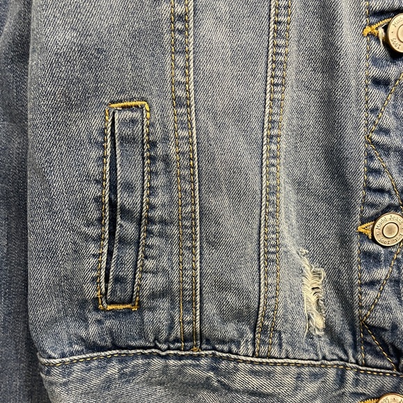 Distressed Vintage Mudd Floral Denim Jacket - Picture 4 of 10